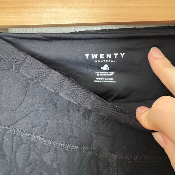 TWENTY MONTREAL Flames 3D Activewear High-rised Active Black Size M/L casual - Picture 8 of 9